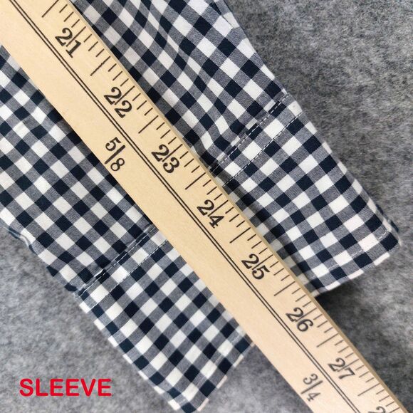 Tommy Hilfiger Shirt Mens Large Blue Gingham Button Down Classic Fit Long Sleeve - Picture 6 of 10